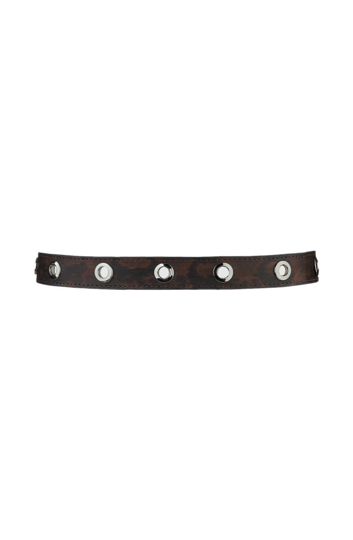 Eliza Leather Belt Snake Print