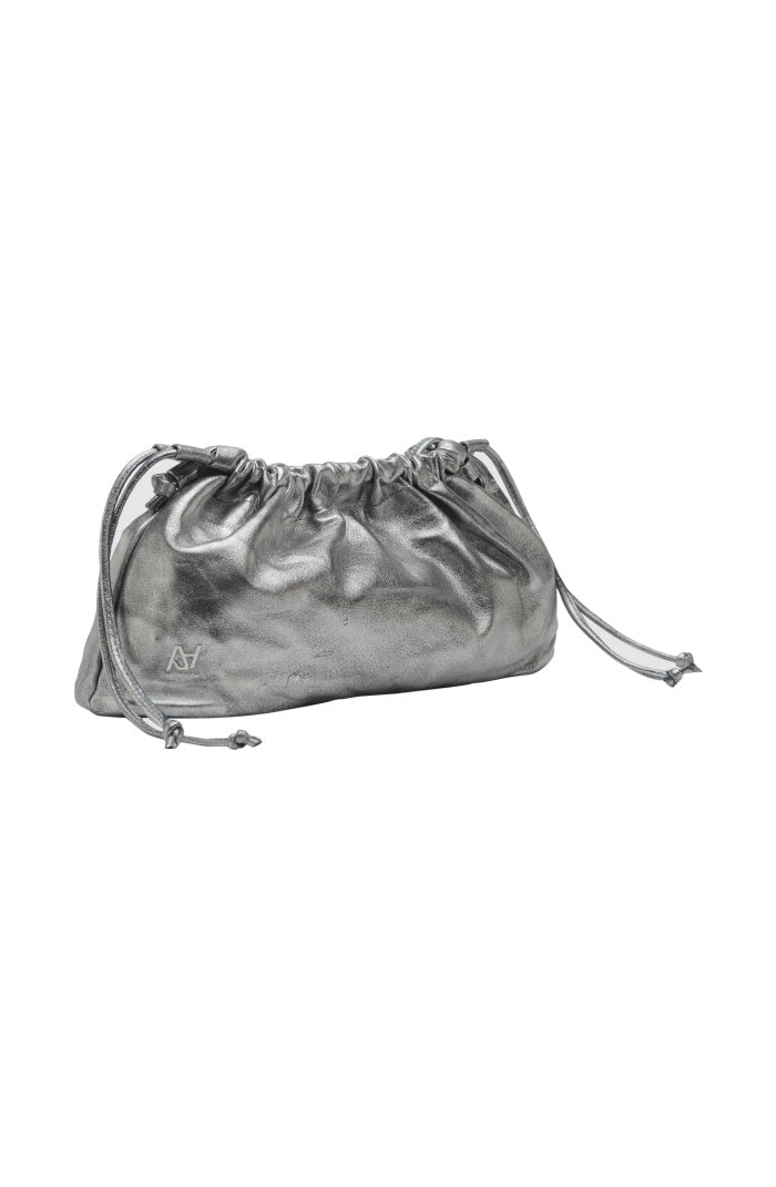 Charlie Leather Bag Washed Silver