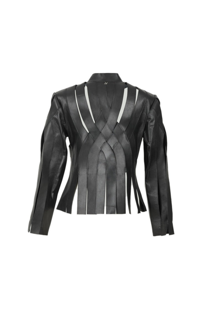Brianna Leather Jacket Black