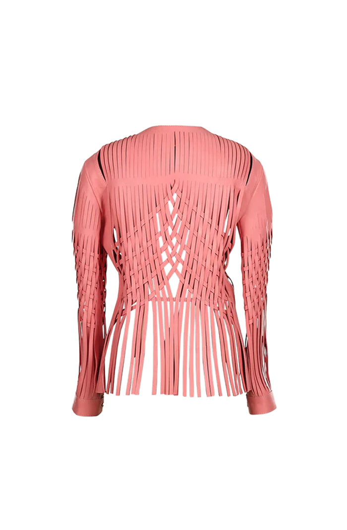 Attalea Leather Jacket Blush Pink