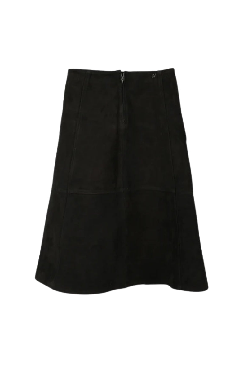 Isabelle Suede Skirt Black