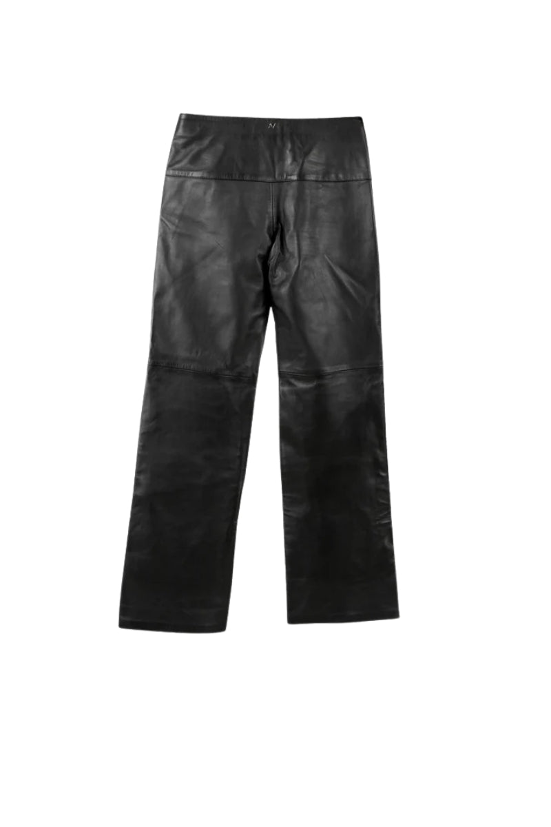 Jason Leather Pants Black