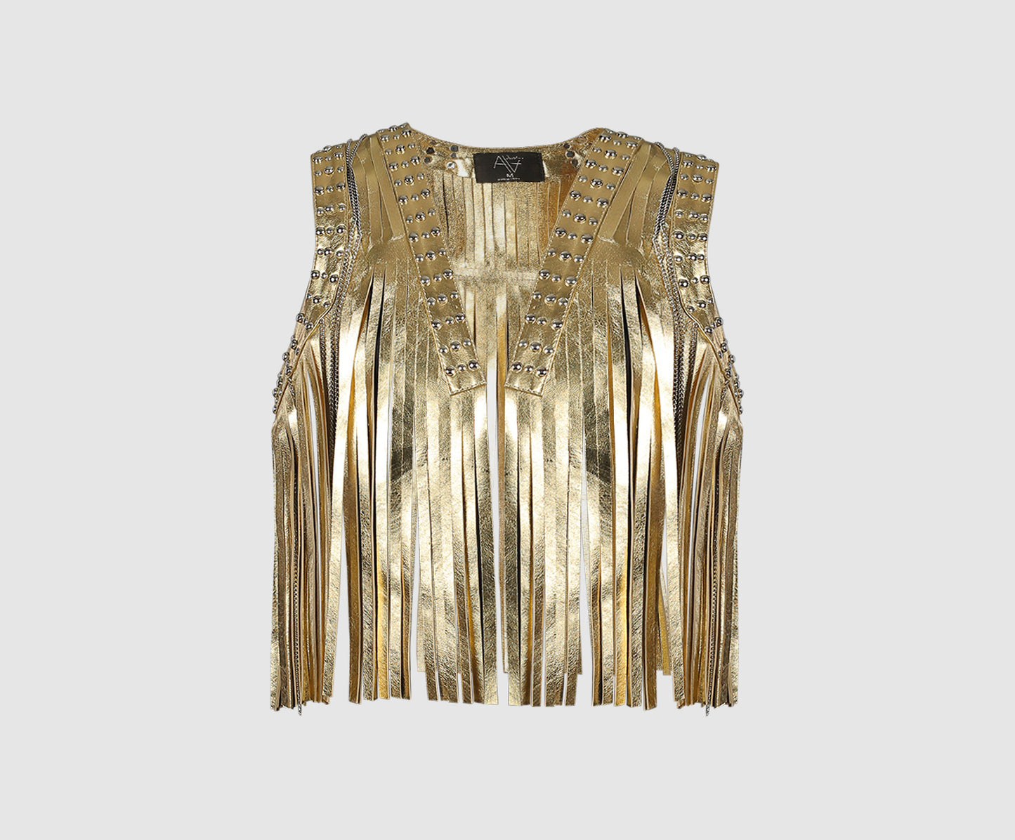 Juniper Leather Vest Gold