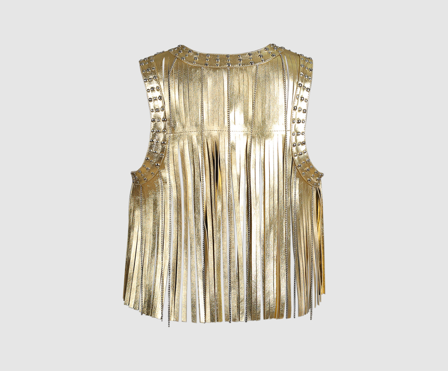 Juniper Leather Vest Gold