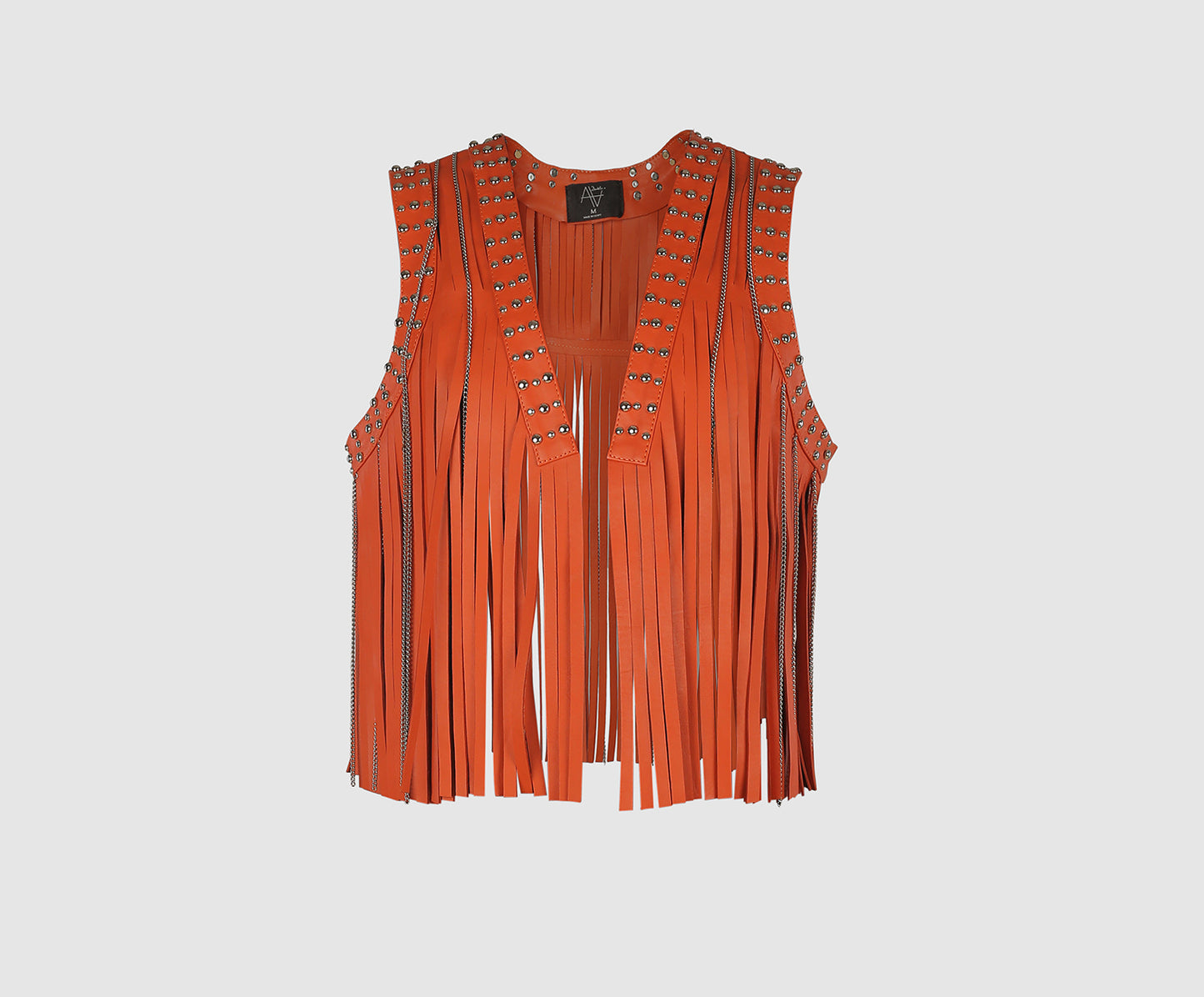 Juniper Leather Vest Orange