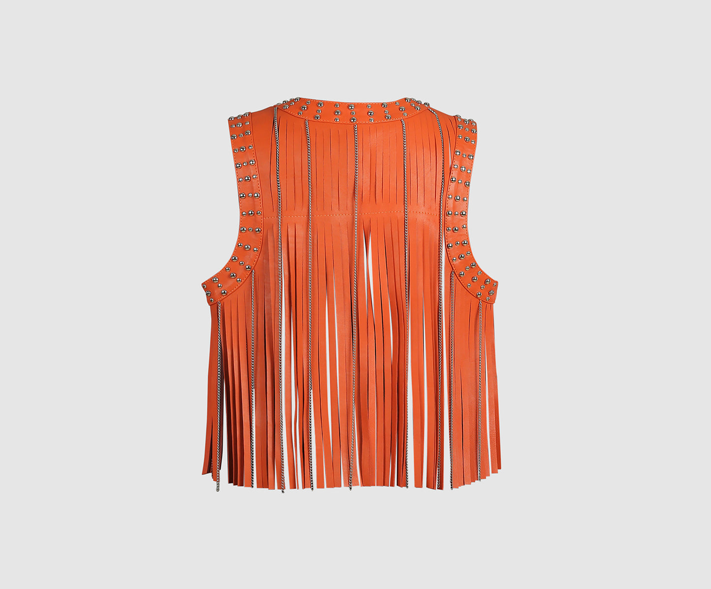Juniper Leather Vest Orange