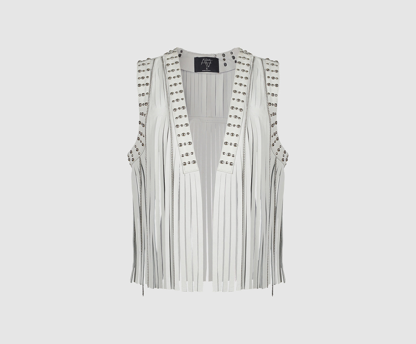 Juniper Leather Vest White