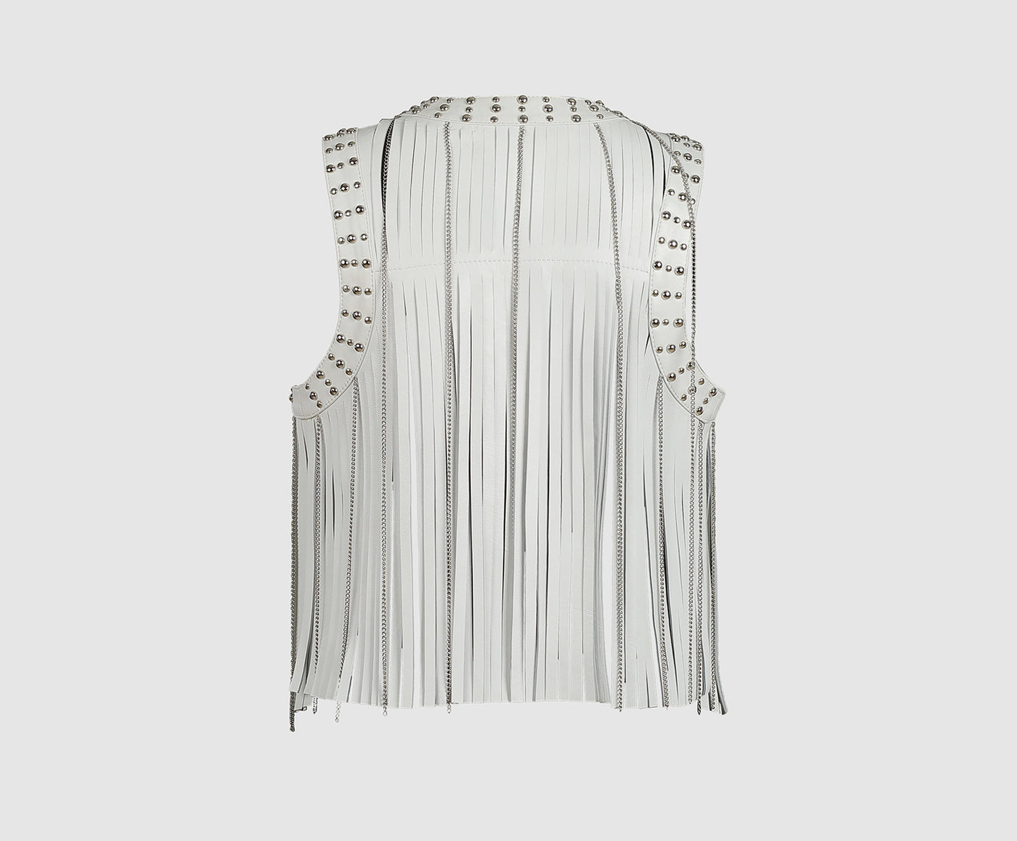 Juniper Leather Vest White