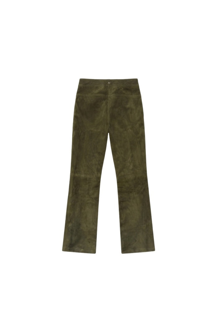 Isaac Suede Pants Olive