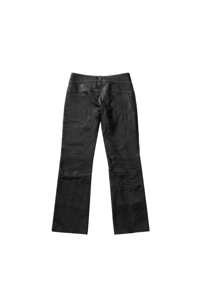 Isaac Leather Pants Black