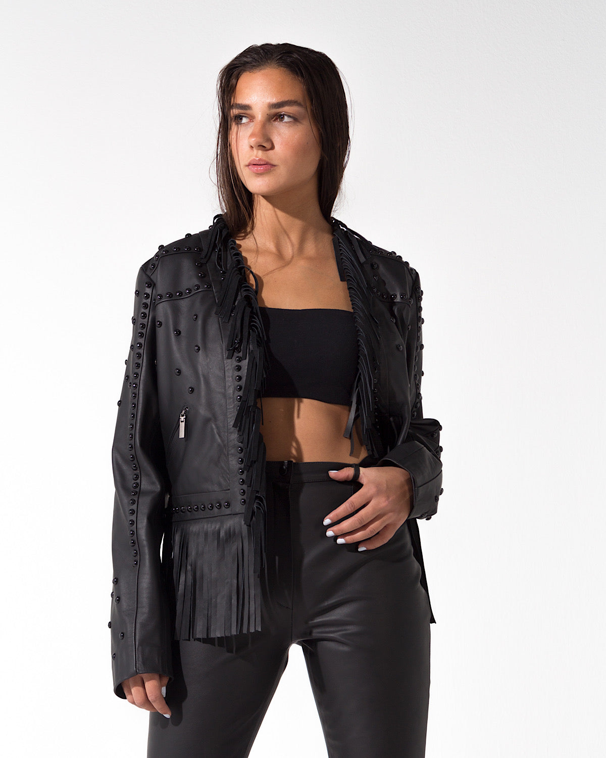 Lynx Leather Jacket Black