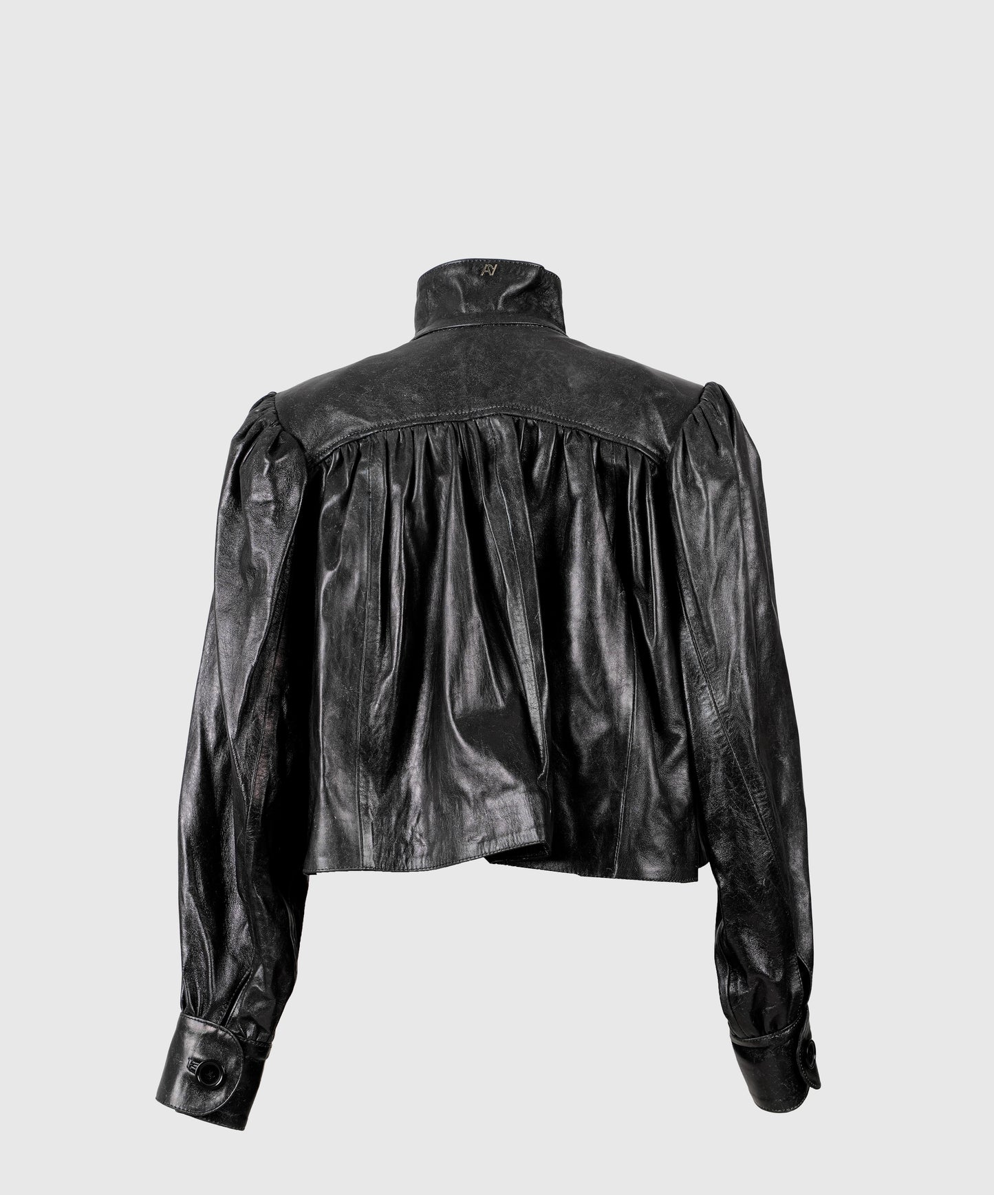 Lennox Leather Jacket Glossy Black