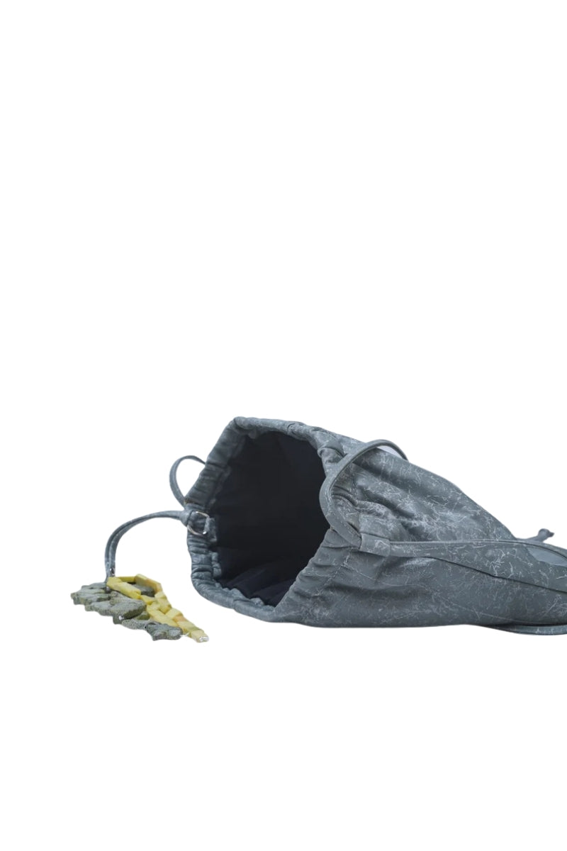 Melissa Clutch Leather Bag Grey