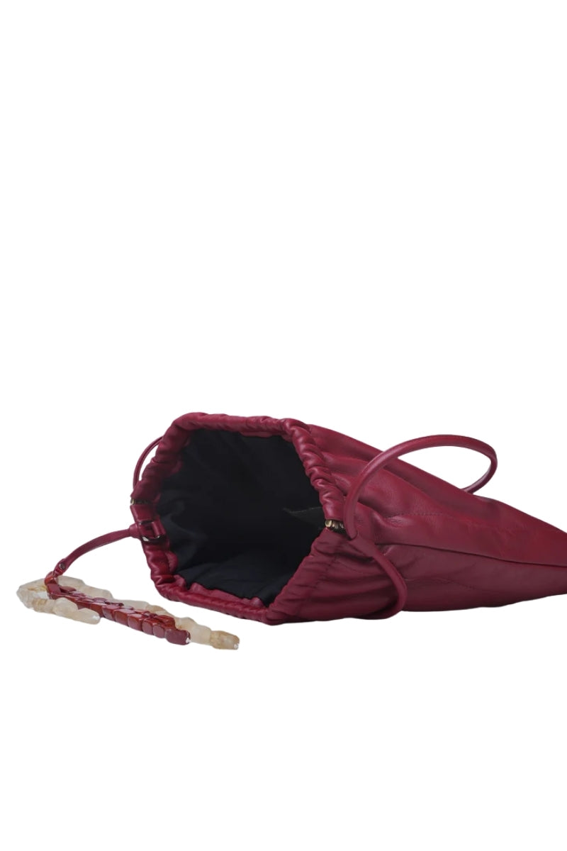 Melissa Clutch Leather Bag Red