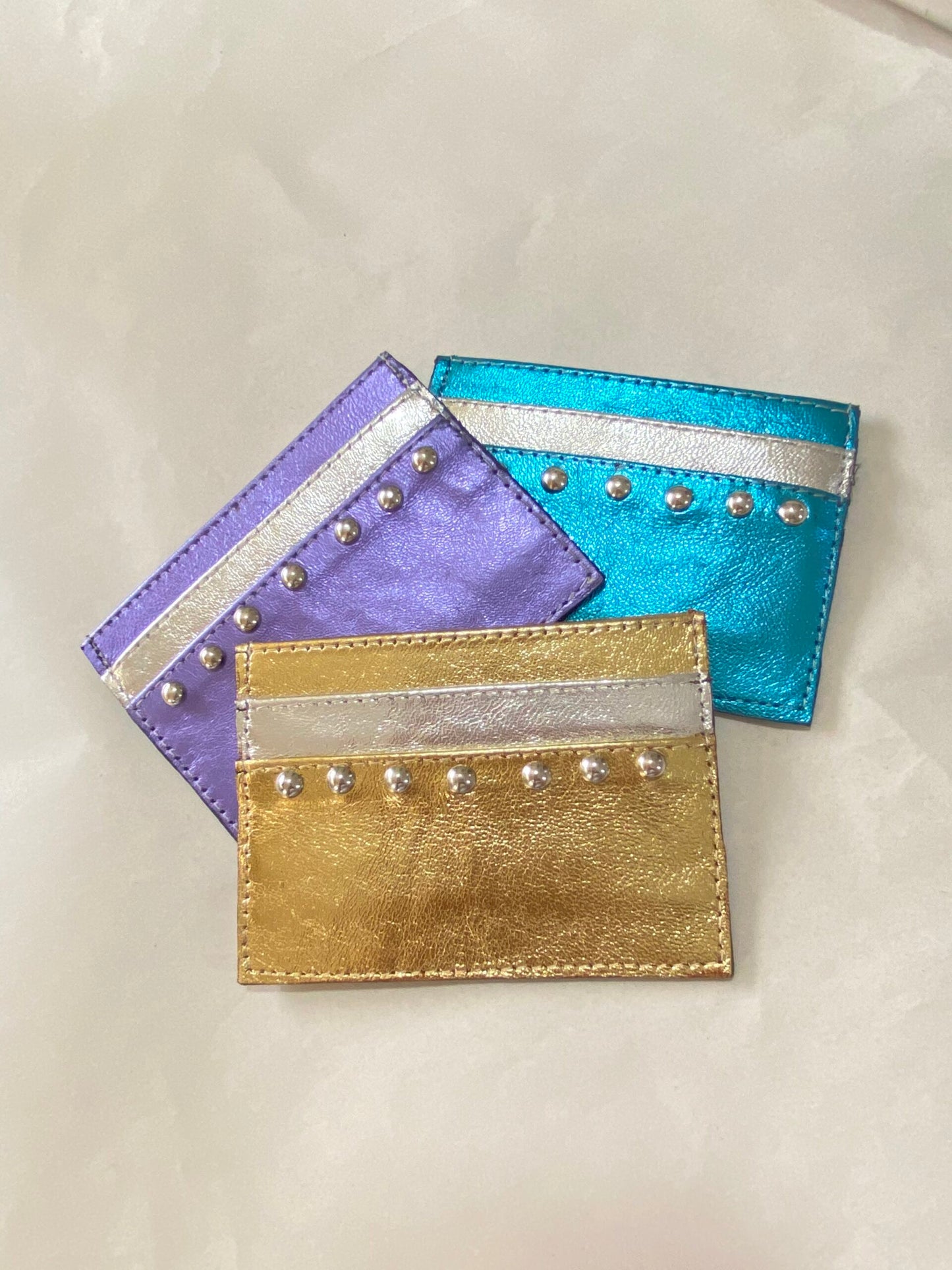 Metallic Leather Cardholders