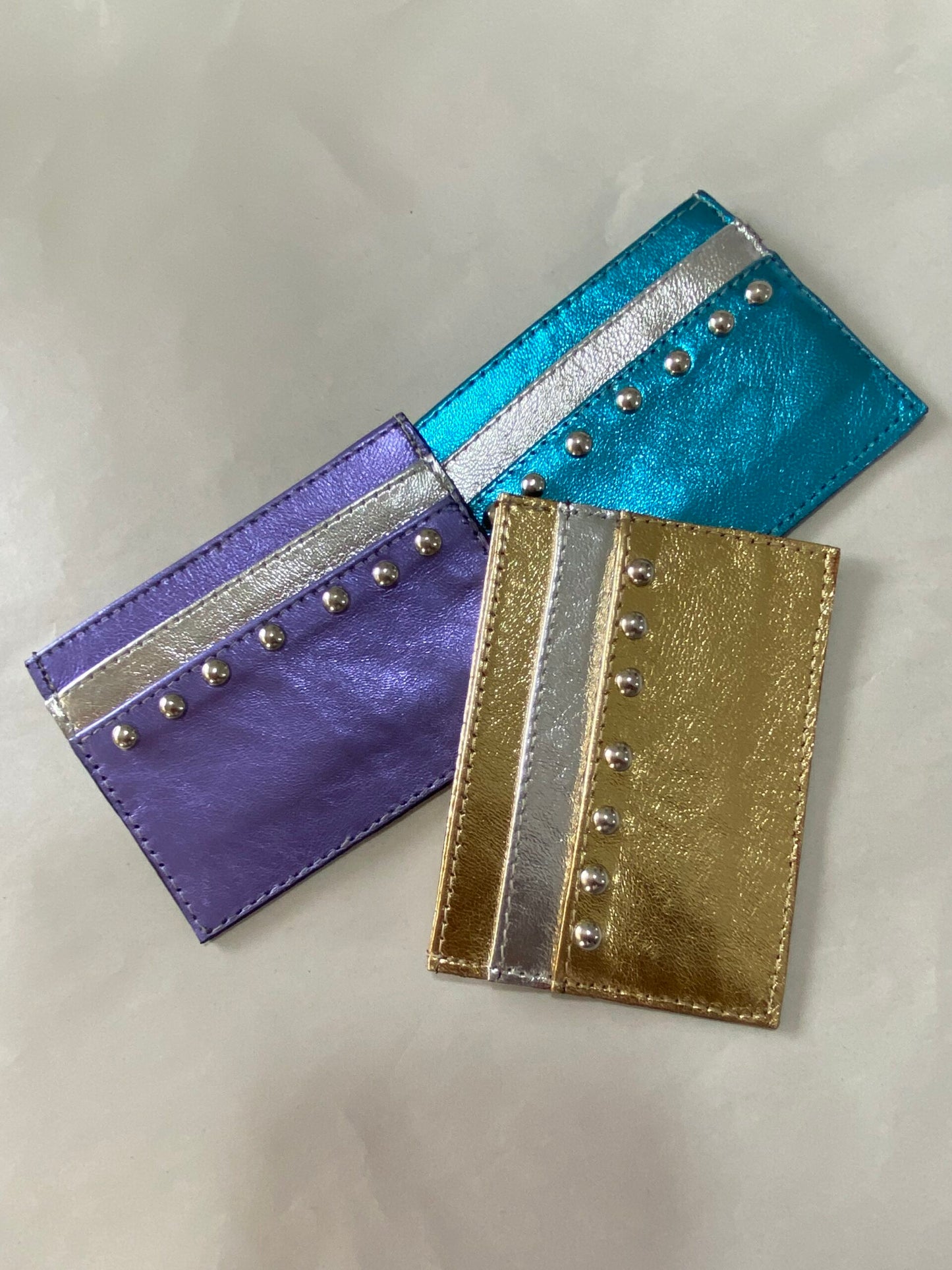 Metallic Leather Cardholders