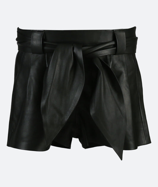 Moonbow Leather Shorts Black