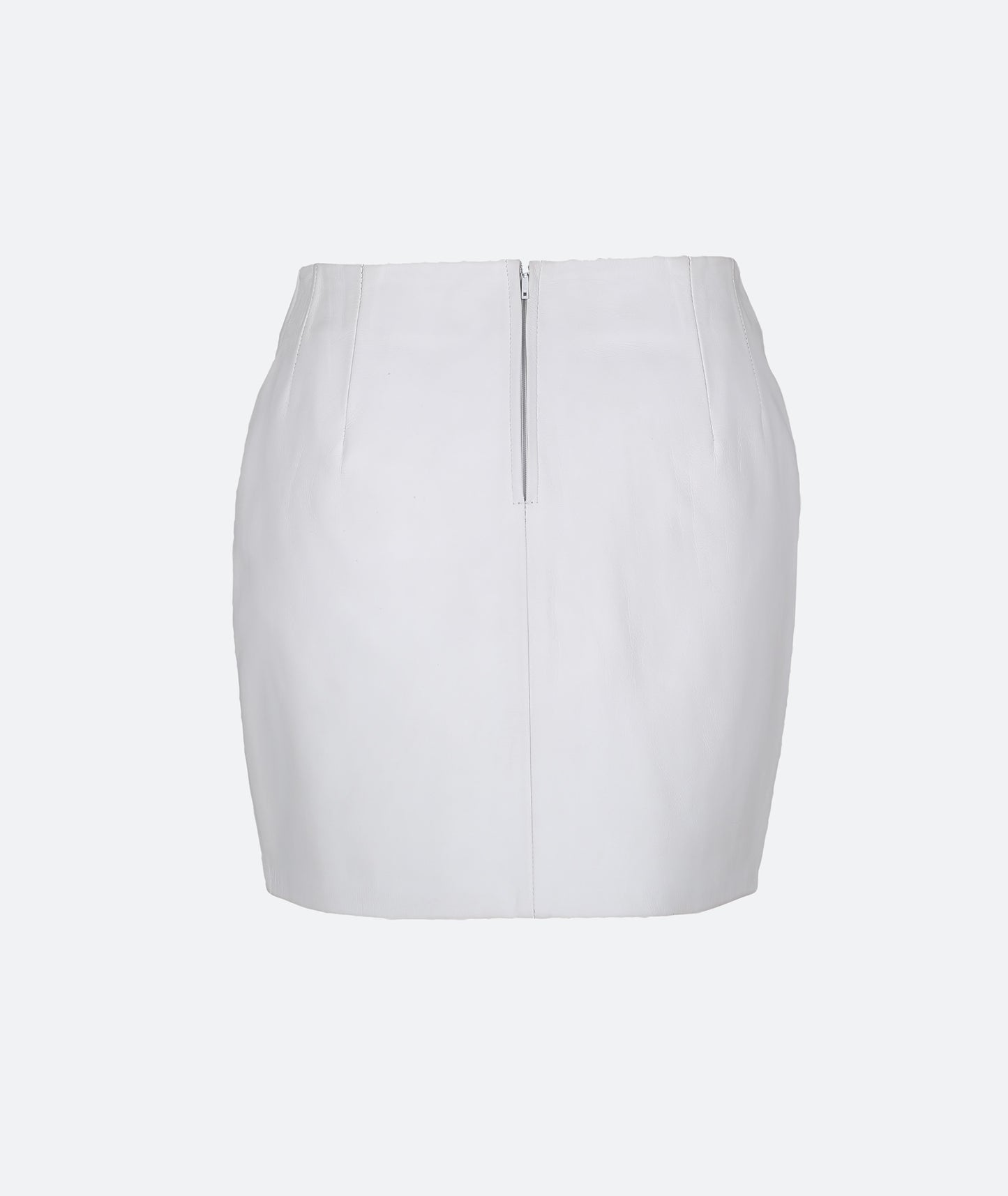 Orchard Leather Skirt White