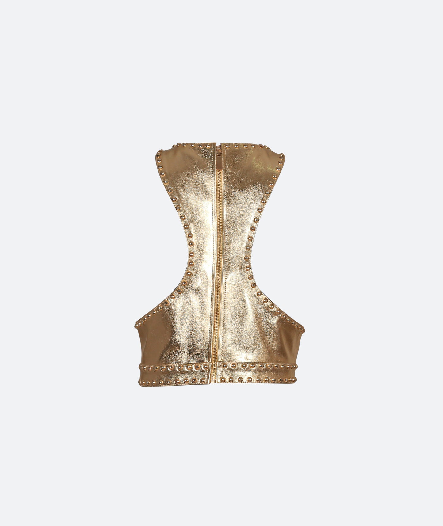 Orial Leather Vest Gold