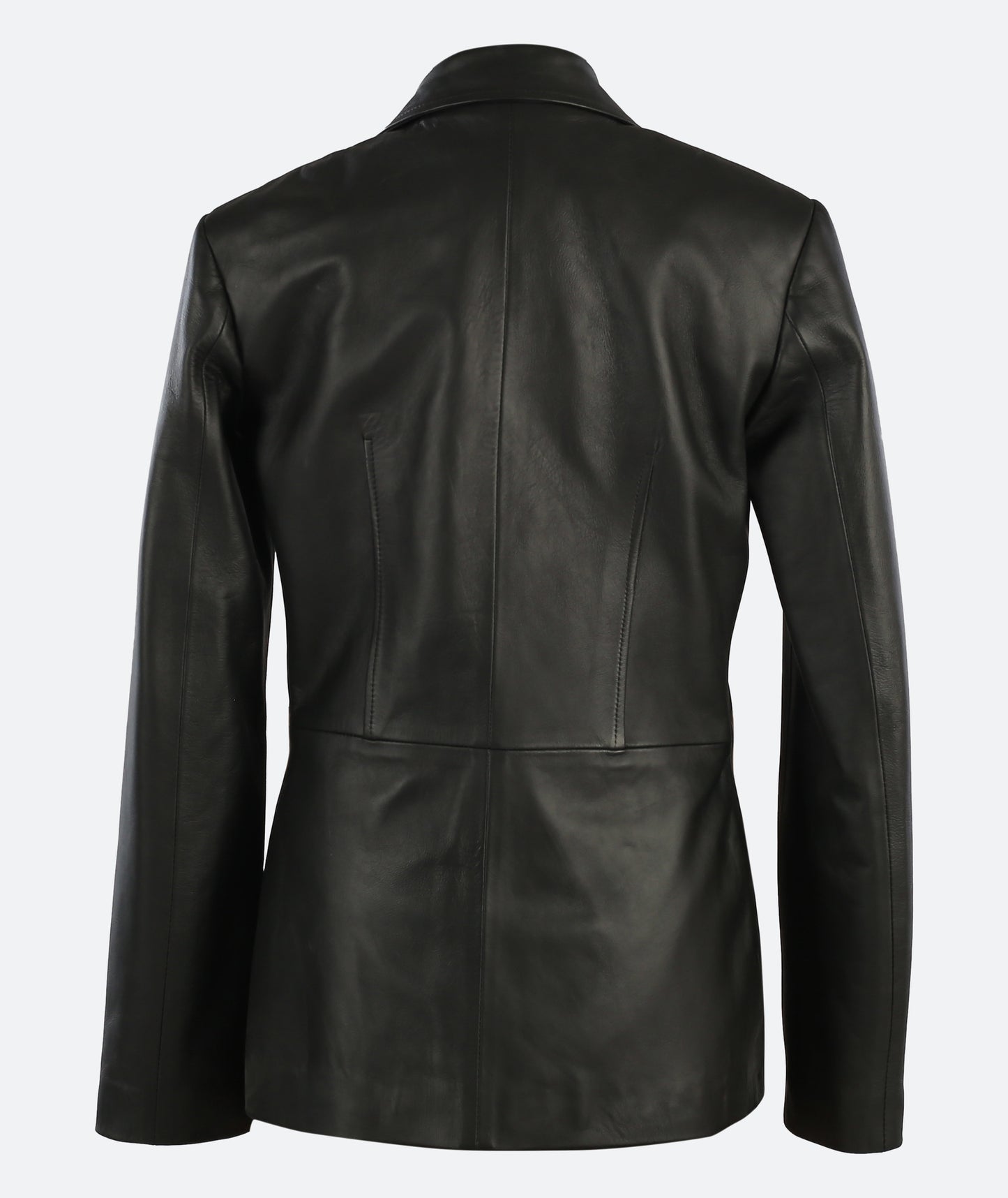 Orion Leather Blazer Black