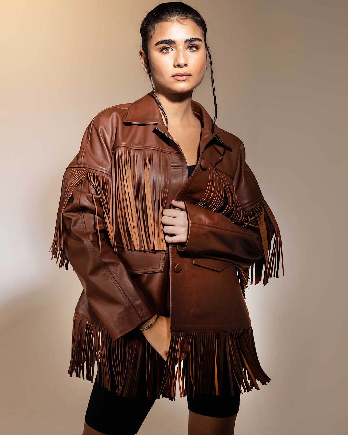 Pyrus Leather Jacket Brown