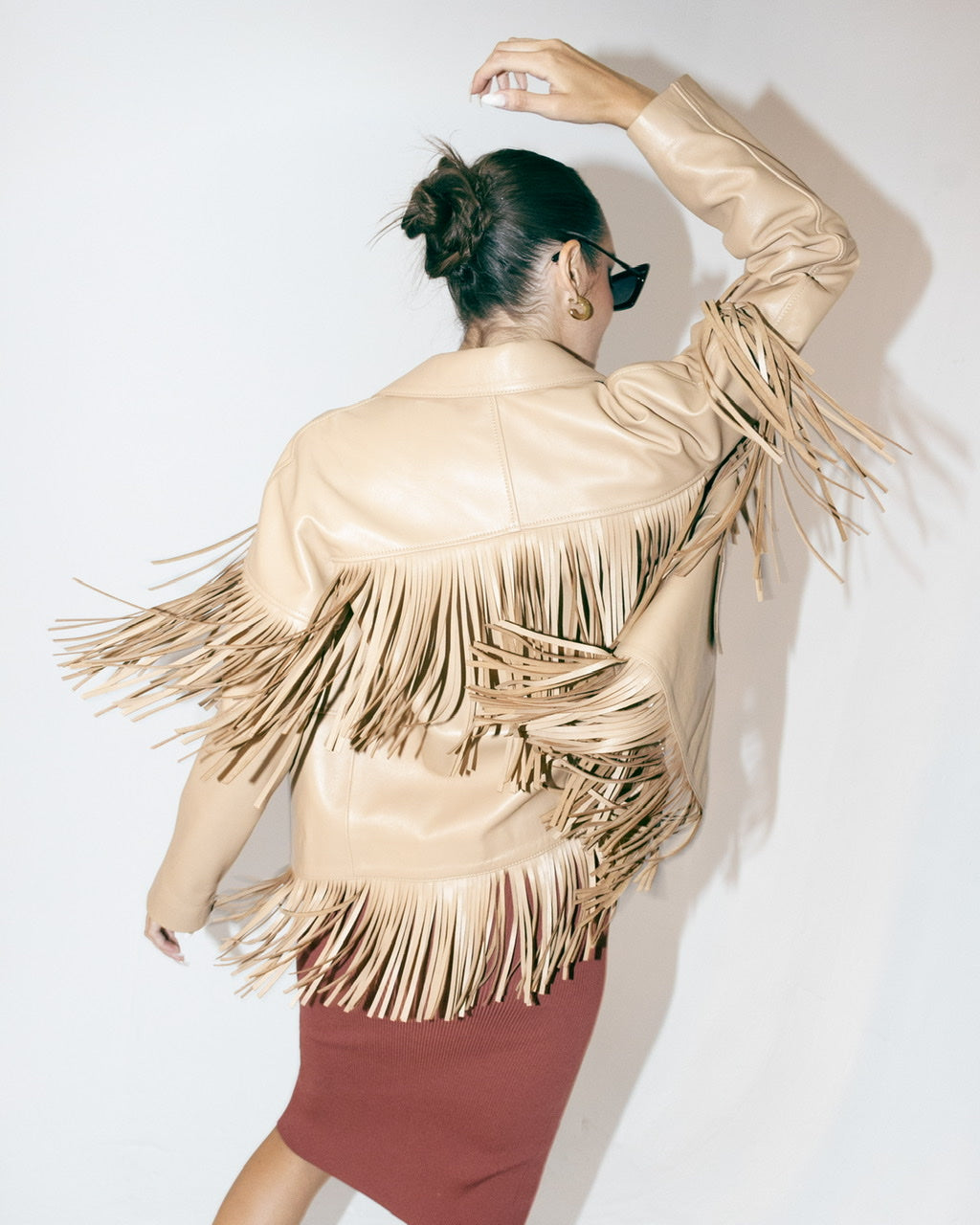 Pyrus Leather Jacket Nude Beige