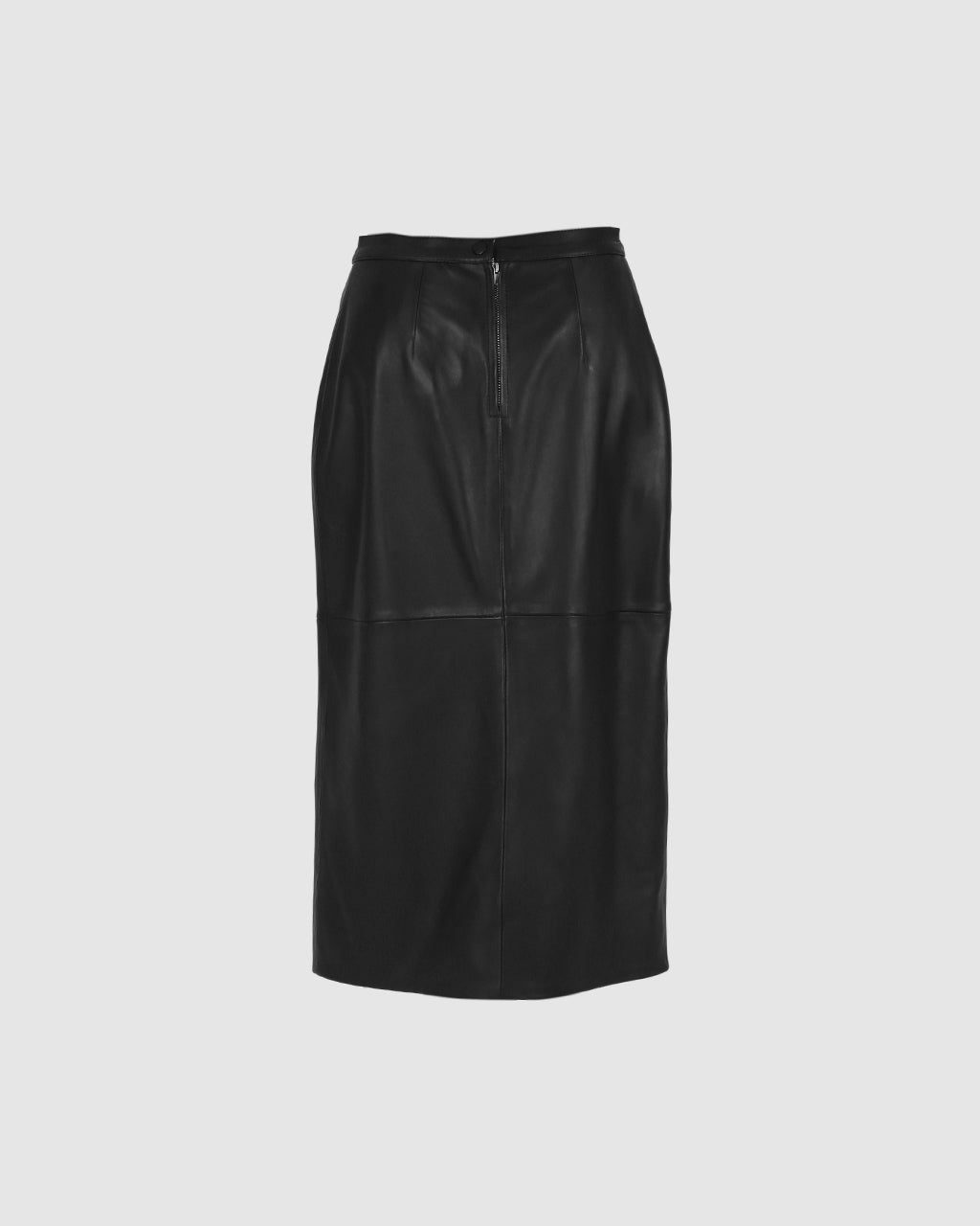 Savannah Leather Skirt Black