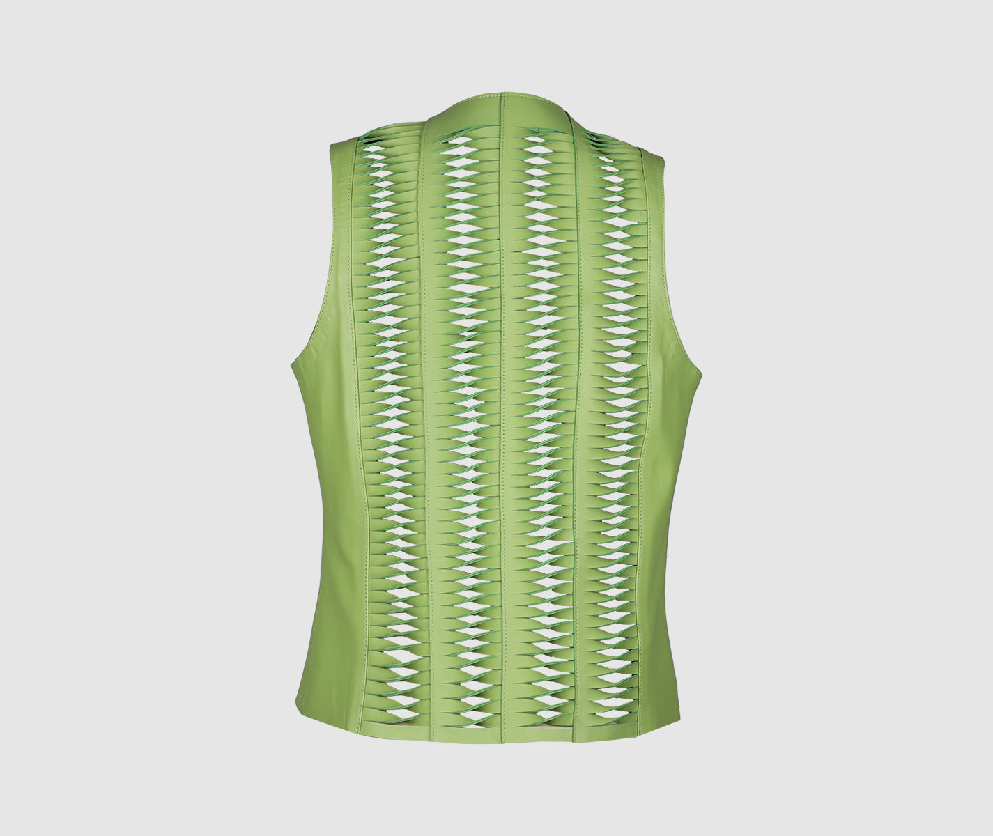 Surge Leather Vest Lime Green