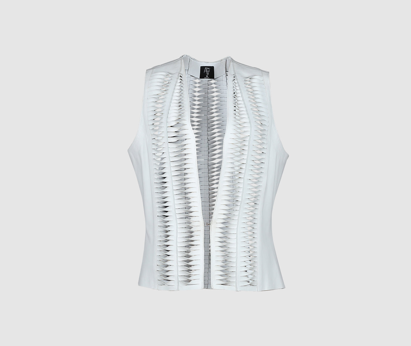 Surge Leather Vest White