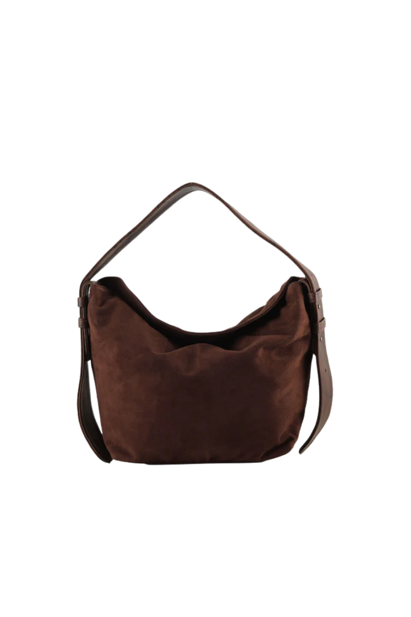 Eliana Suede Bag Brown x Snake Print