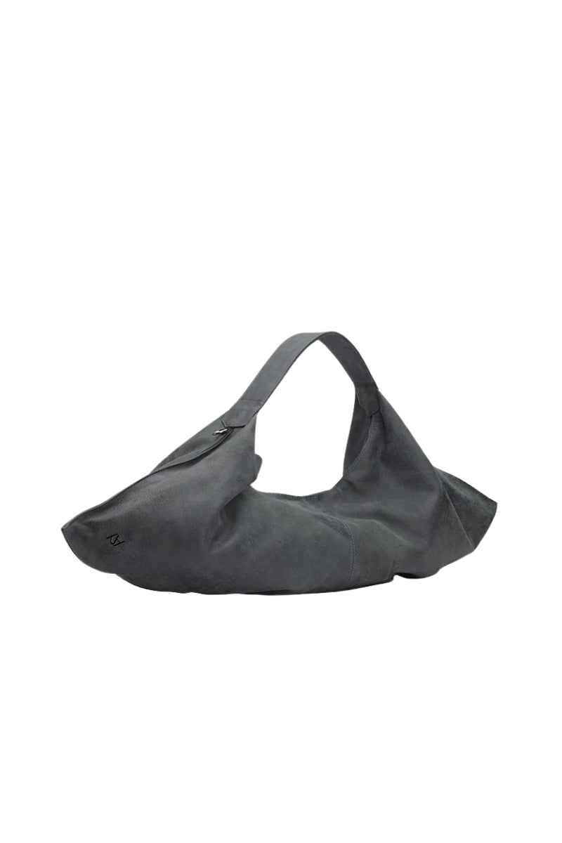 Ophelia Oversized Leather Bag Washed Grey