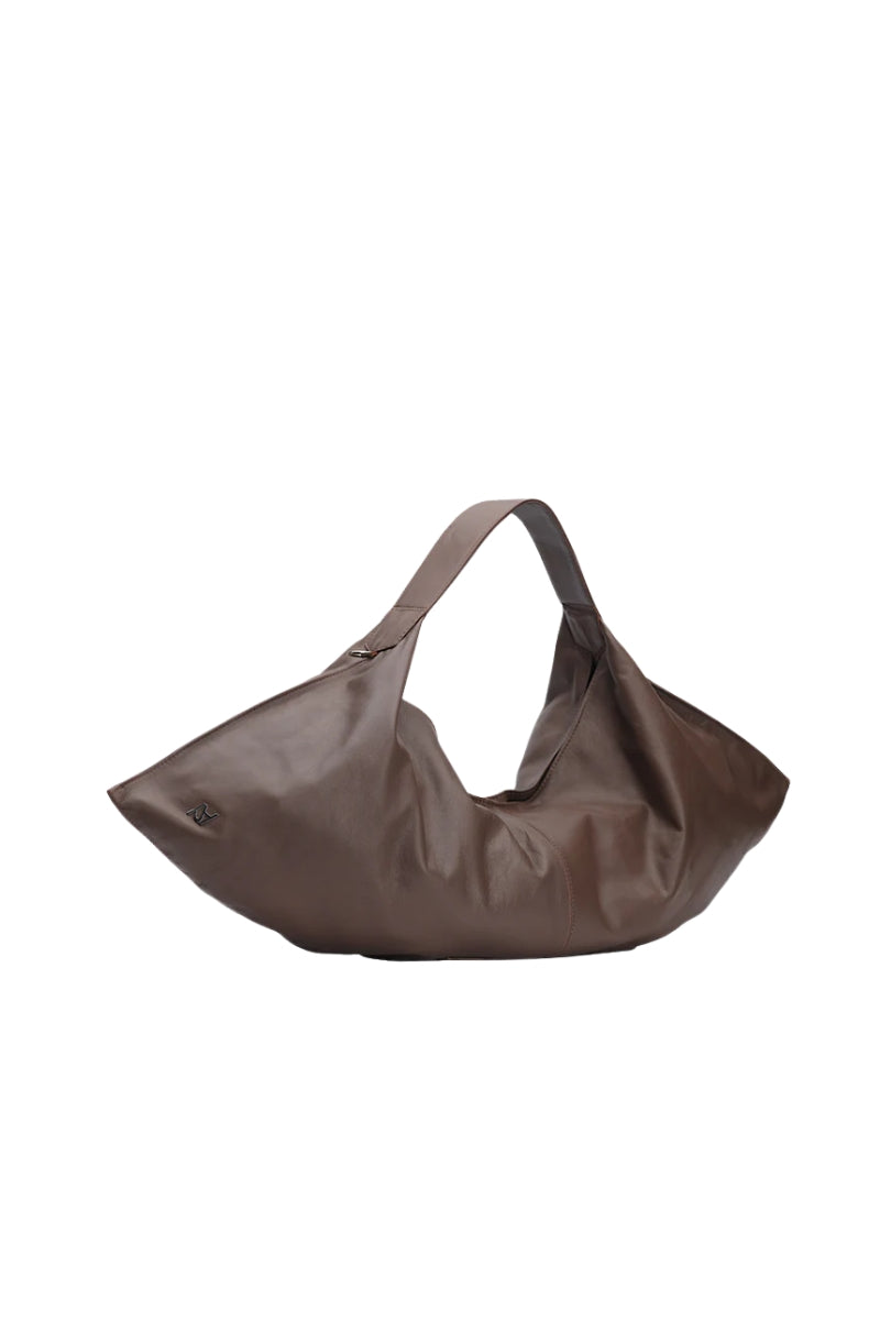 Ophelia Oversized Leather Bag Brown