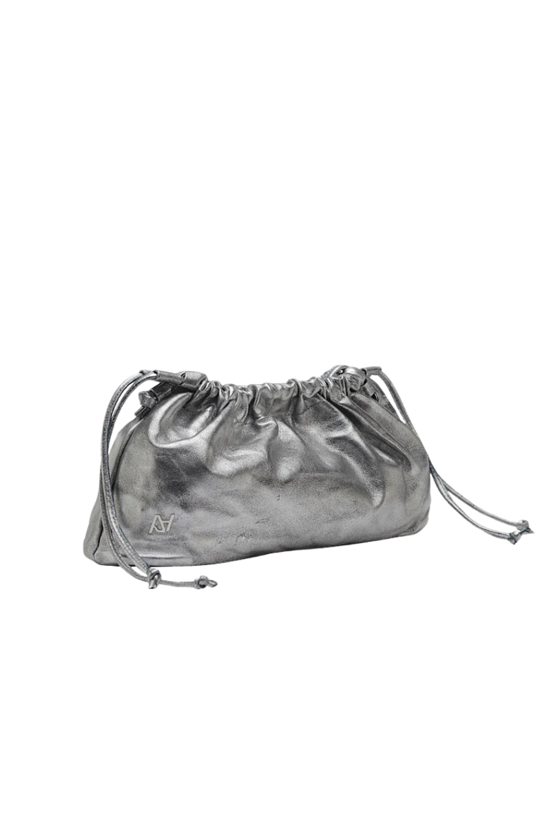 Charlie Leather Bag Washed Silver
