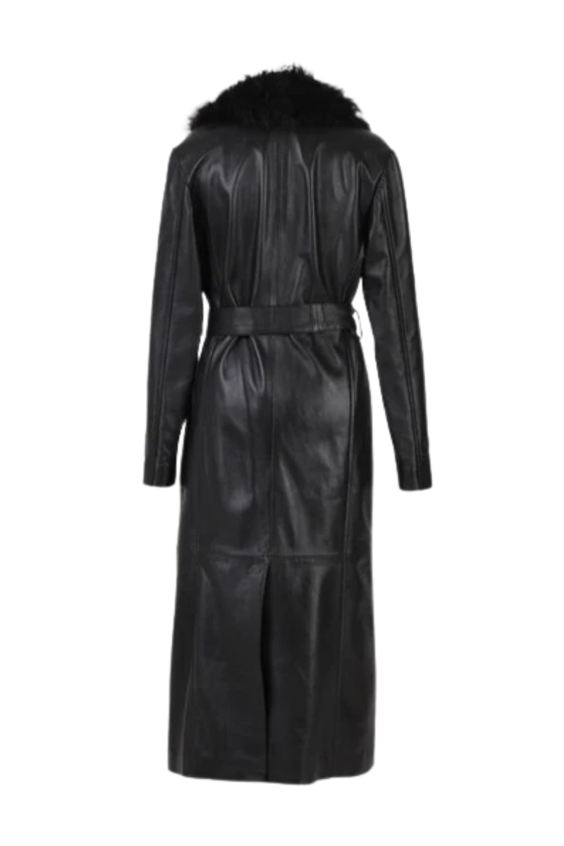 Dominic Leather Coat Black