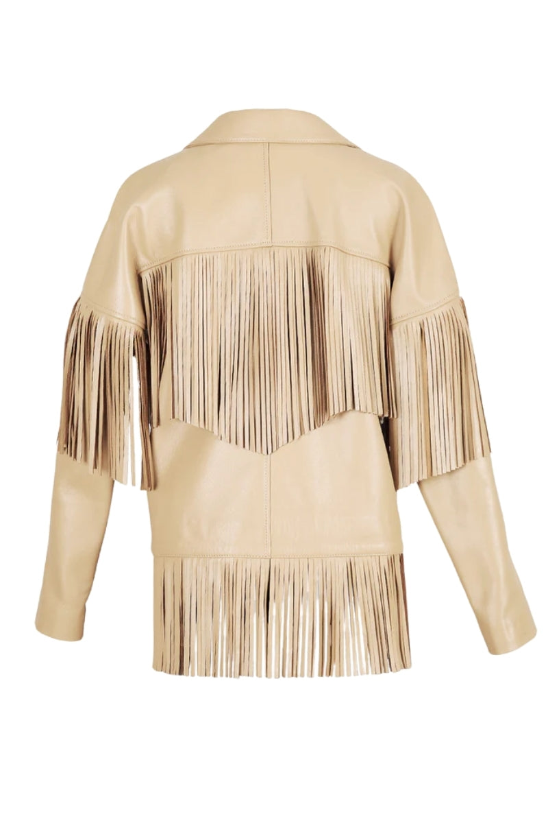 Pyrus Leather Jacket Nude Beige