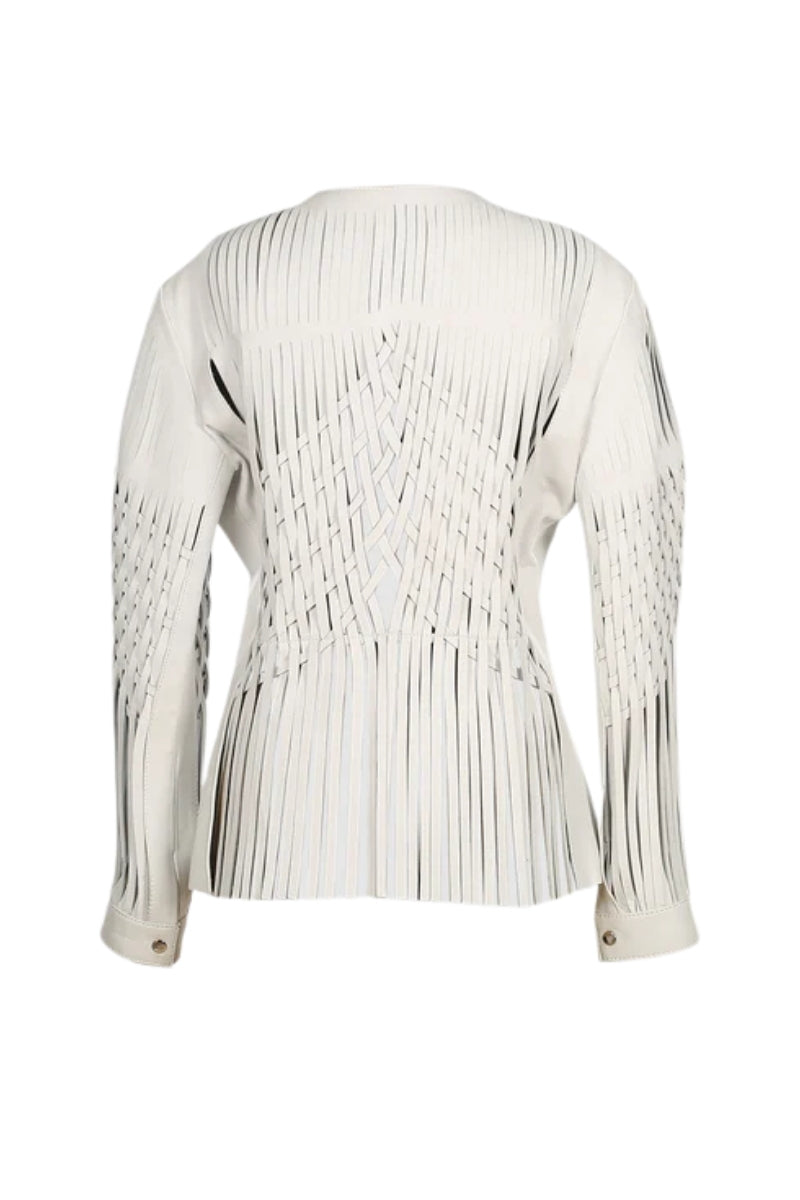Attalea Leather Jacket White