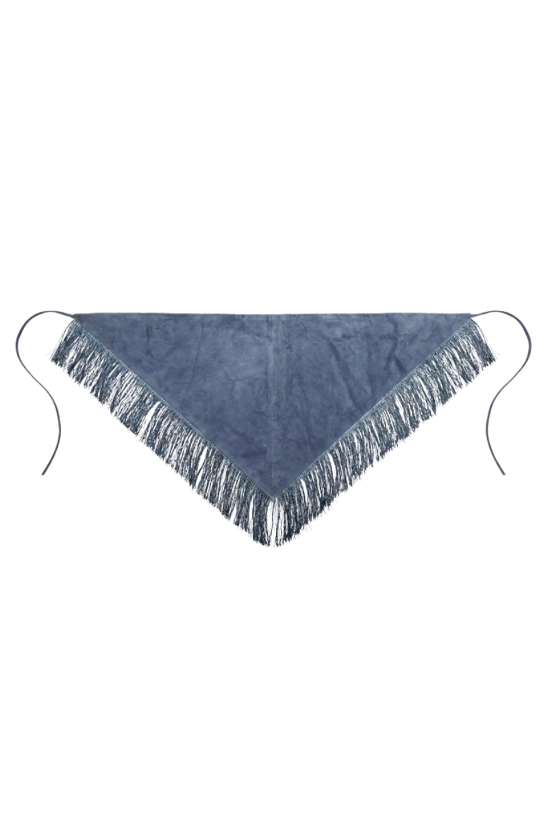 Fringes Suede Bandana Blue