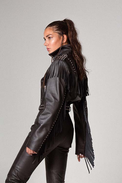 Venus Leather Jacket Black