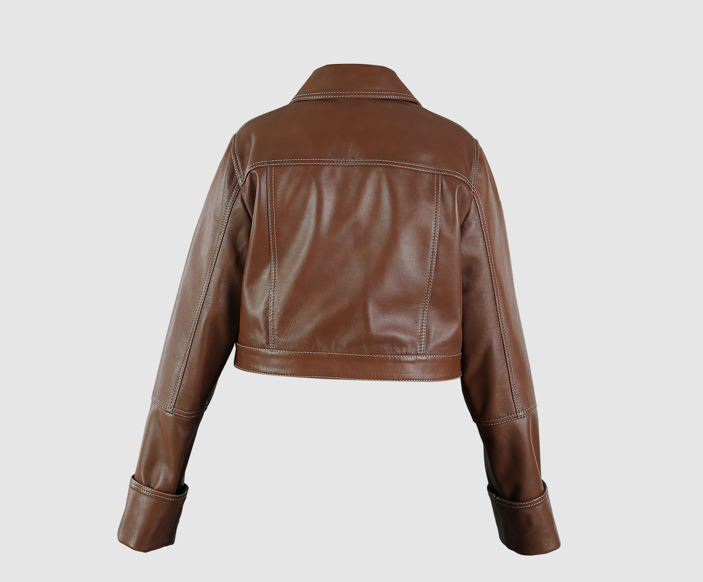 Zinnia Leather Jacket Camel