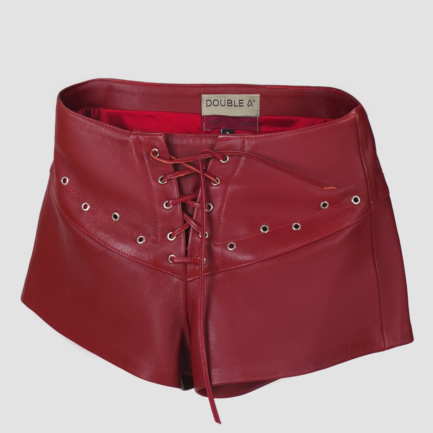 Jason Leather Shorts Red