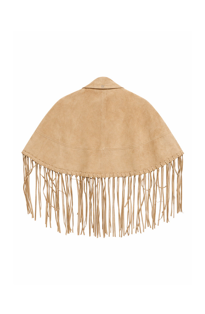 Ella Suede Cape Beige