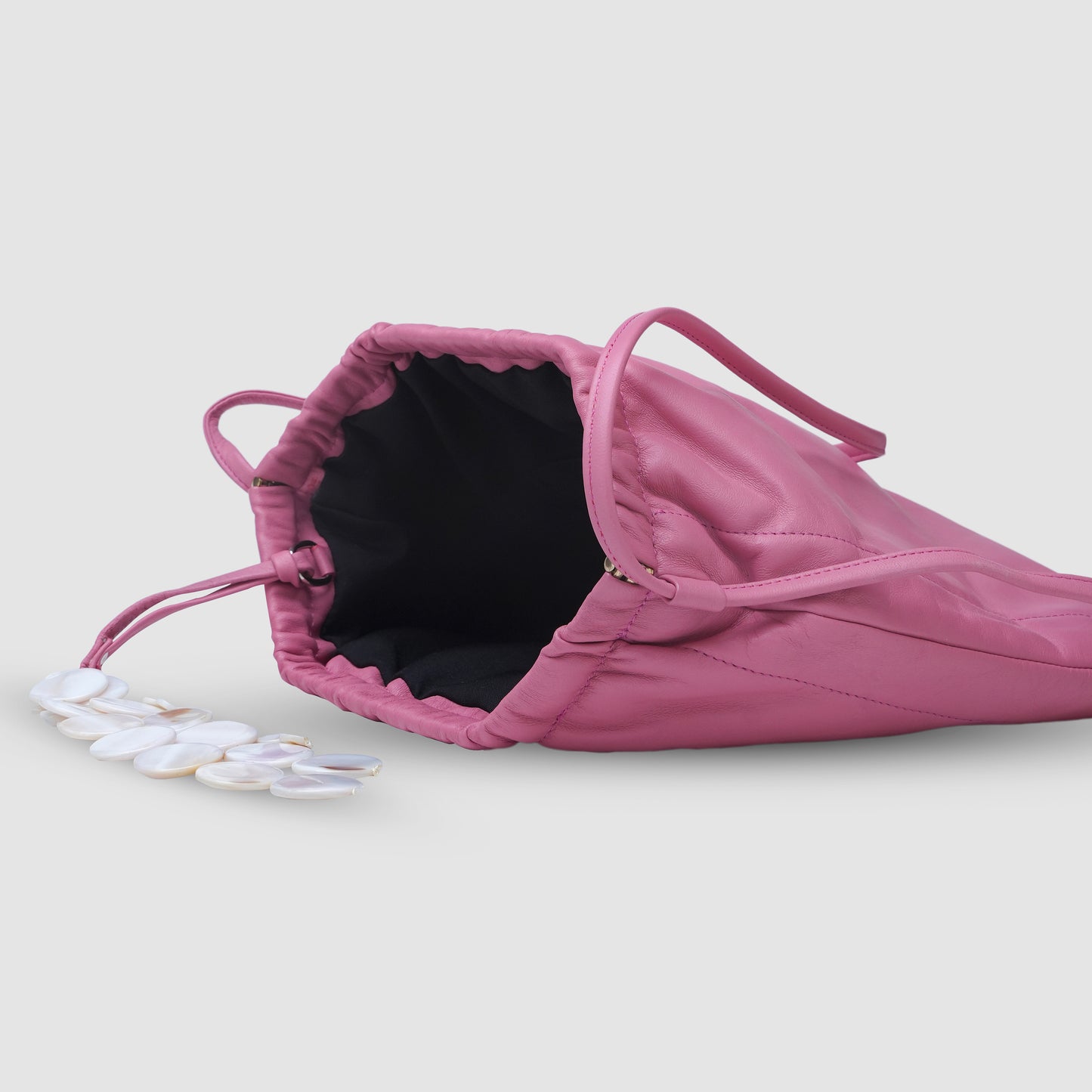 Melissa Clutch Leather Bag Blush Pink
