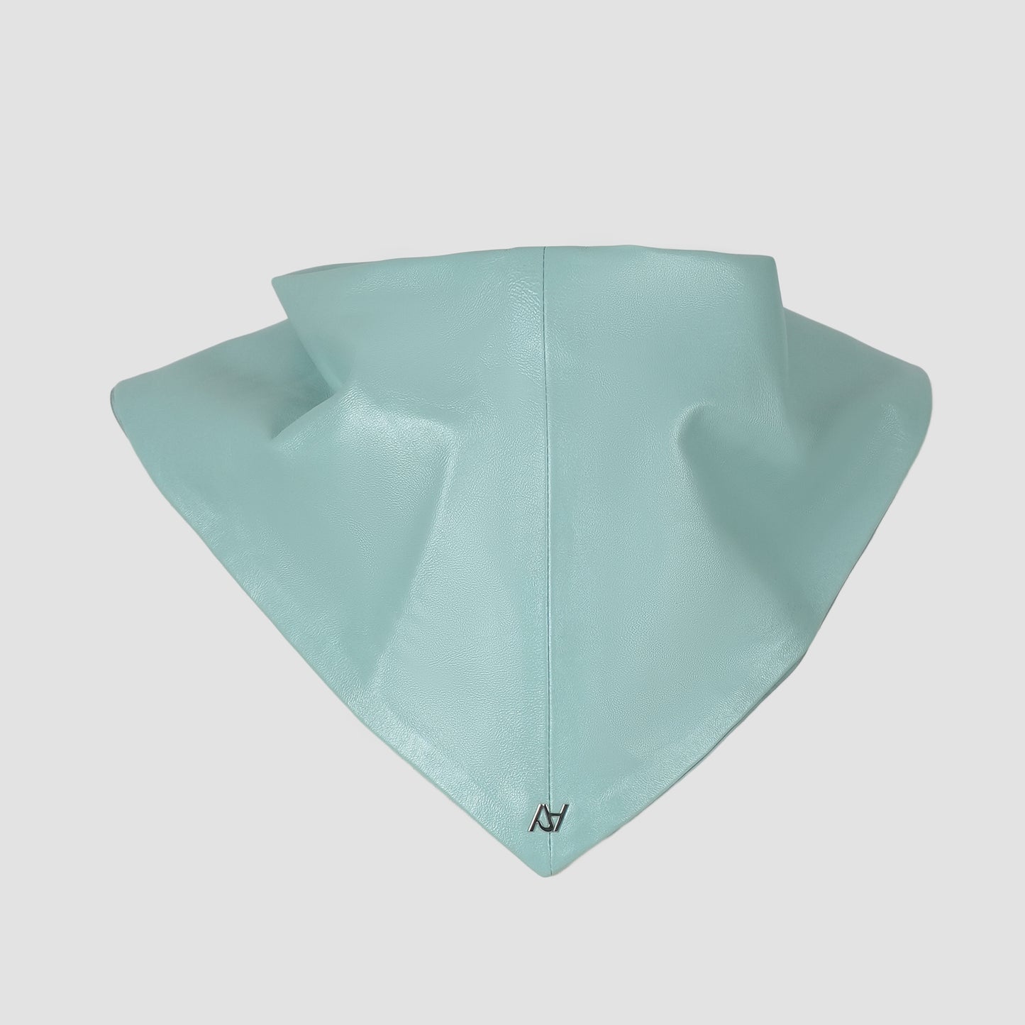 Leather Bandana Electric Baby Blue