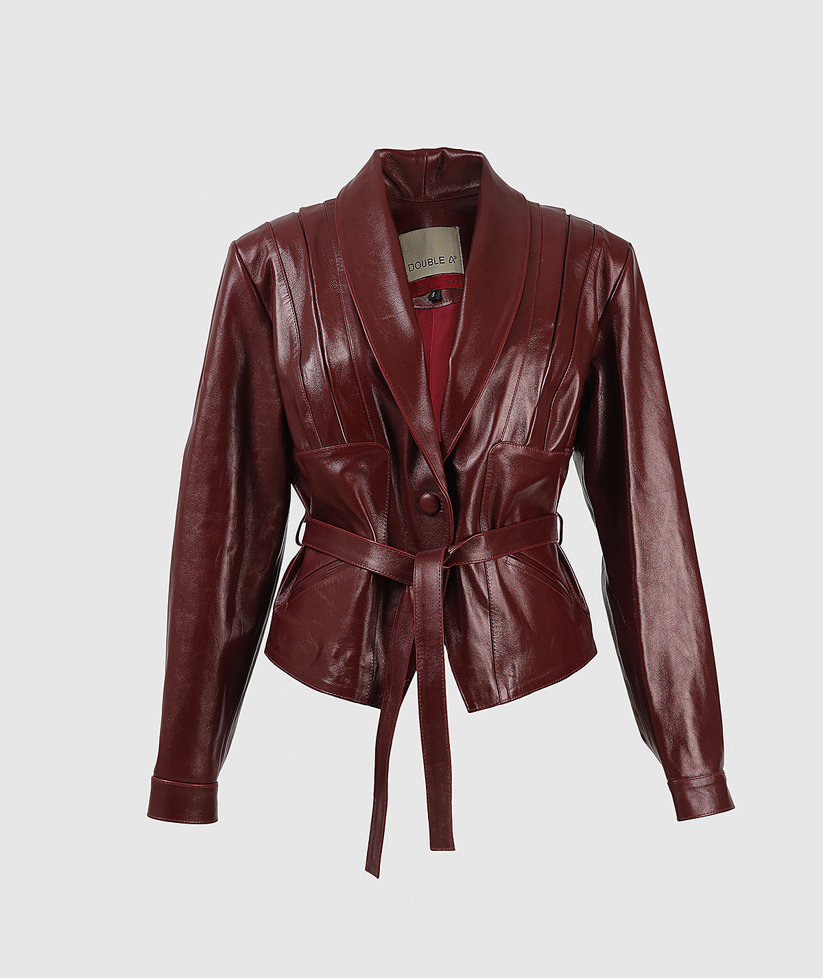 Damian Leather Jacket Burgundy