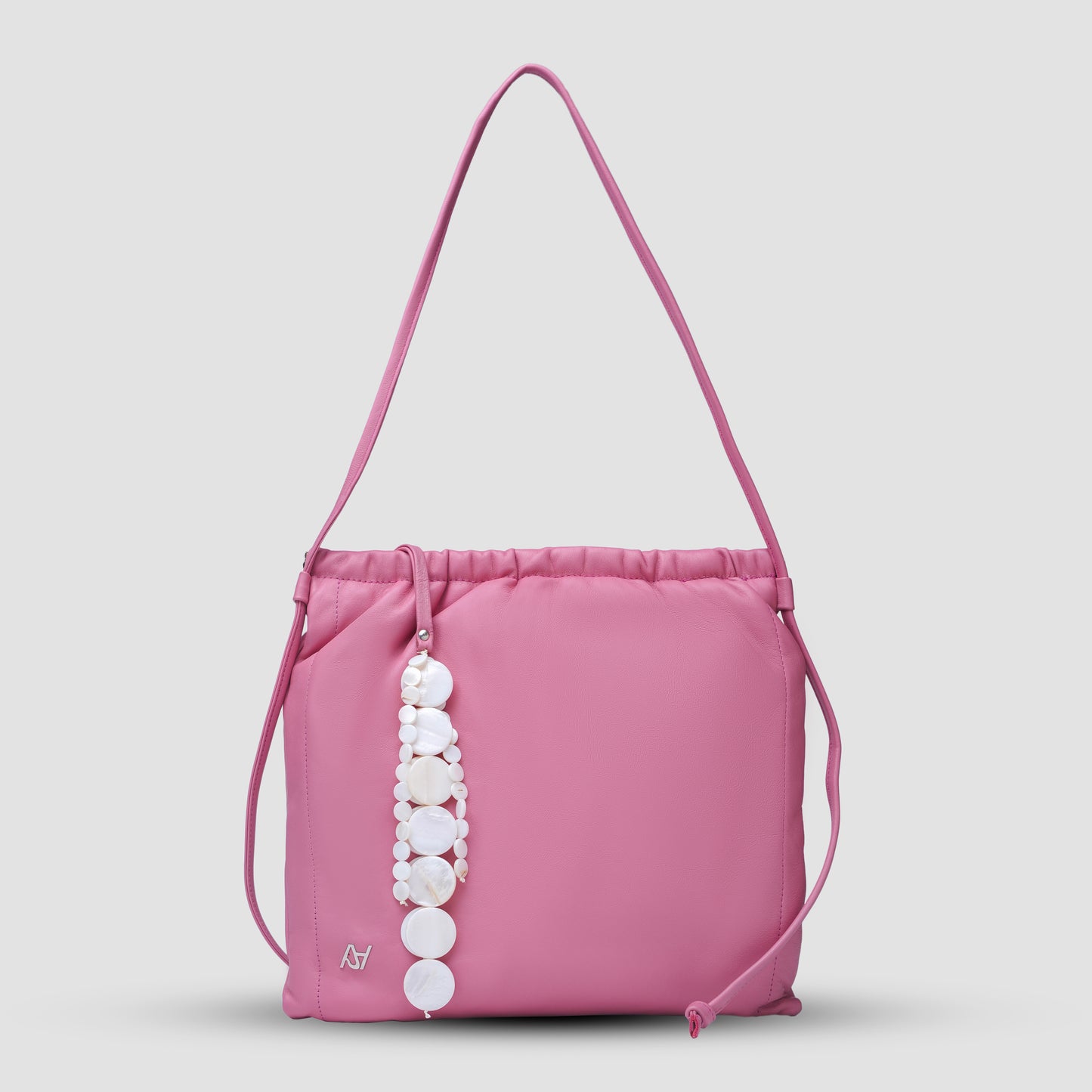 Melissa Clutch Leather Bag Blush Pink