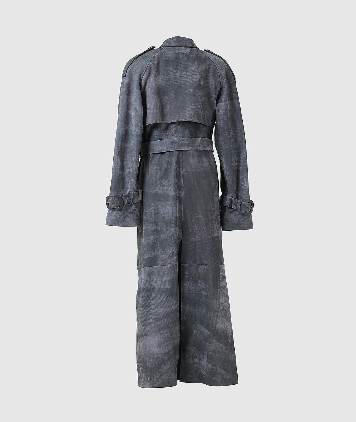 Astrid Leather Coat Washed Grey