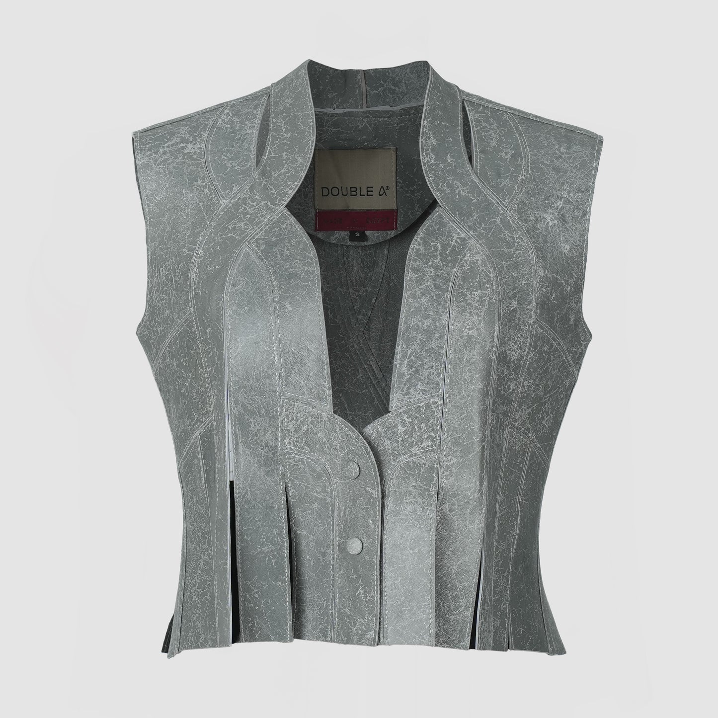 Brianna II Leather Vest Grey