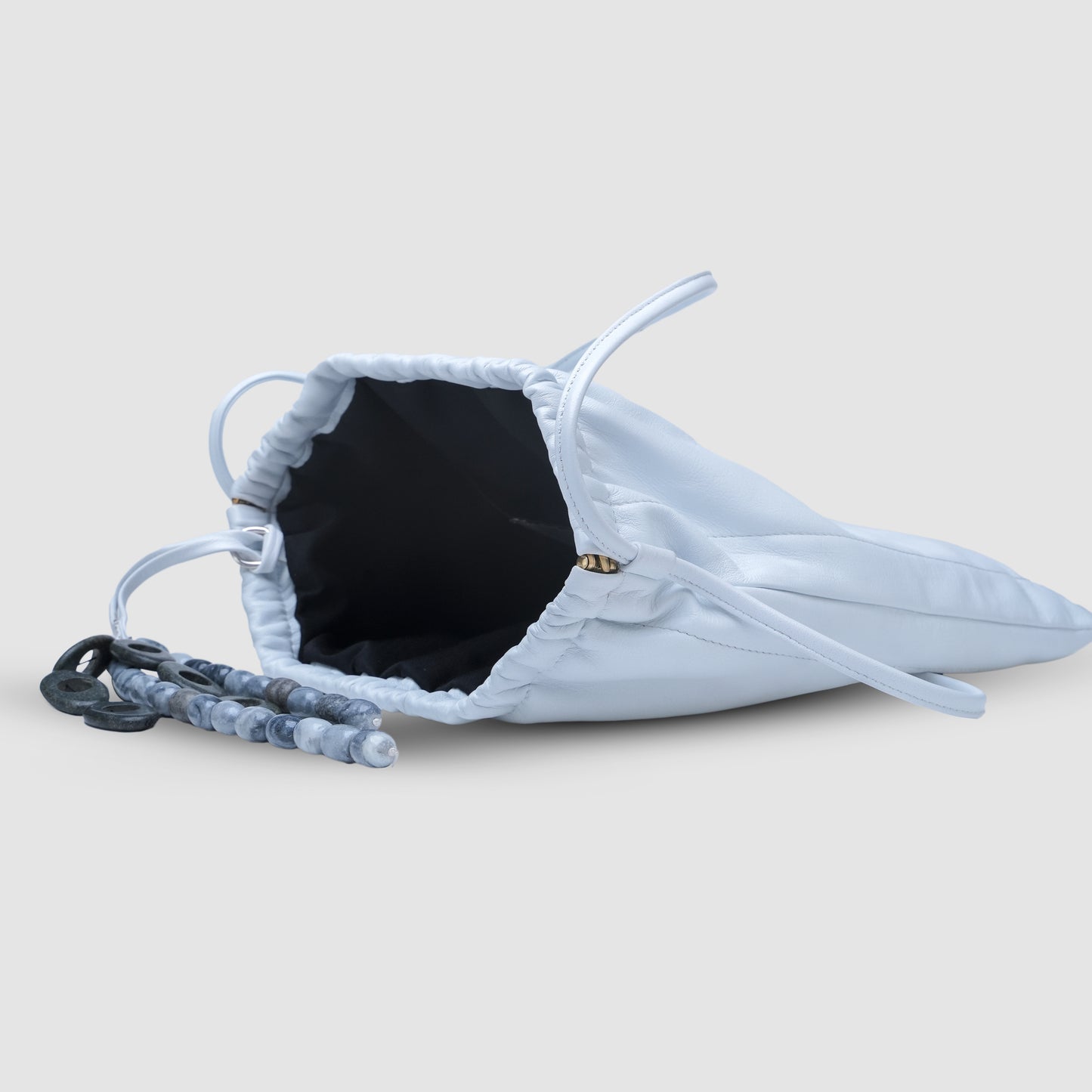 Melissa Clutch Leather Bag White