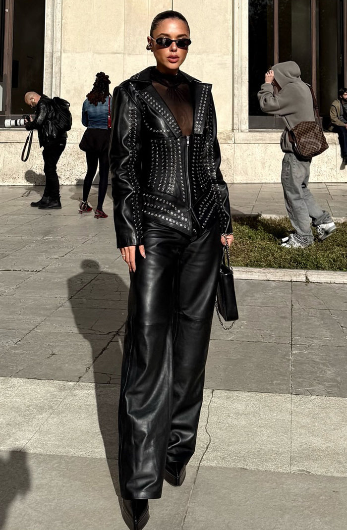 Kayla Leather Jacket Black