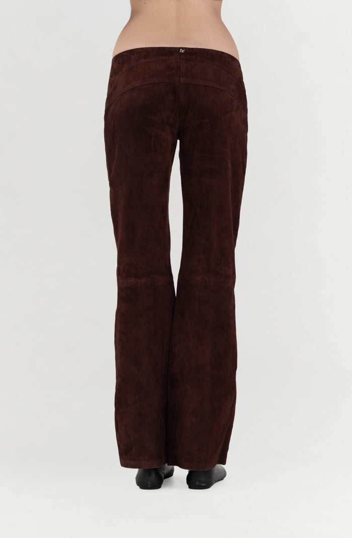 Isaac Suede Pants Brown